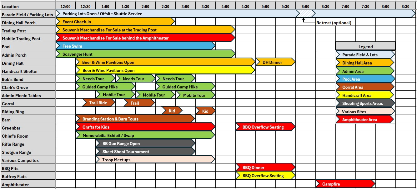 Camp Event Schedule as of 5-12 Camp Event Schedule as of 5-12